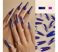 Fluorescent Coffin False Nails Artificial Nails Long Ballerinas False Full Cover Nail Tips Press On Fluorescent Coffin Artificial Press On Full Cover