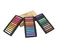 Fluorescent Crayons Set, Disposable Hair Dyeing Chalk, Vibrant Pastel Painting Tool with Smooth Blendable Pigments for Graffiti Sketching and Temporary Hair Color (36 Colors)