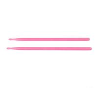 Fluorescent Drumsticks 5A Glow in Dark Luminous Nylon for Drum Kit Accessories - Eye Catching Stage for Jazz and Rock 385mm Length(Pink)