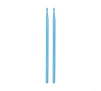 Fluorescent Drumsticks 5A Glow in Dark Nylon Pair for Concerts - Luminous Music Education Drums Orchestral Percussion Gear 15.1 Inch(Blue)