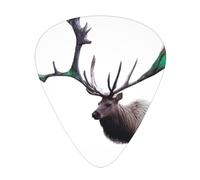 Fluorescent elk Printed pick set - 12 pieces, thin, medium and thick guitar picks, suitable for guitar, bass, electric guitar and ukulele