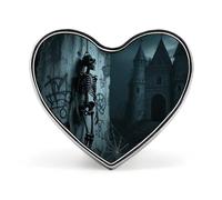 Fluorescent Forest Lapel Pin Heart Brooches And Pins - Metal Badge for Shirts, Jackets, Hats | Durable Fashion Accessory & Gift for Men, Women, Events, Horror Skull, Love form