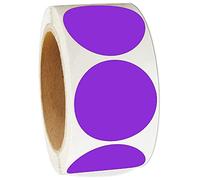 Fluorescent Green Circle Dot Stickers, 51 mm 2 Inches Round, 500 Labels on a Roll (Purple)