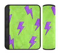 Fluorescent Green Lightning Graffiti 2 Pack Seatbelt Cover Release Stress to Your Neck and Shoulders for Sedan accesorios para carro