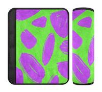 Fluorescent Green Polka Graffiti 2 Pack seat Belts Covers More Comfort Driving for SUV forro para cinturon de seguridad