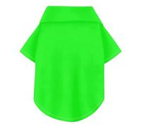 Fluorescent Green Solid Color Summer Dog Shirt Button Up Lightweight and Breathable Pet Summer T-Shirts Puppy Sweatshirt Perfect for Everyday Wear, and Photoshoots