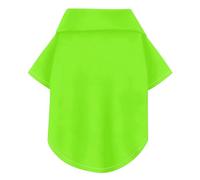 Fluorescent Green Solid Colorpure Plain Summer Dog Shirt Vest Button Up Soft, Lightweight, and Breathable Pet Polo Shirt Puppy Clothes Perfect for Everyday Wear, and Photoshoots