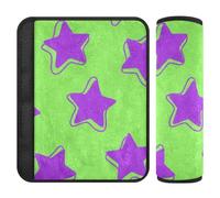Fluorescent Green Star Graffiti 2 Pack car seat Shoulder Strap Covers Protects Your Neck and Shoulders for Most Cars Protector para cinturón de carro