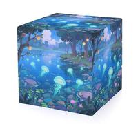 Fluorescent Jellyfish Lake Magic Cube,The Original 3x3 Cube,Speed Cube Problem-Solving Brain Teaser,Easy Turning Sensory Puzzle Toy,Sensory Stress Relief Form Fidget Toys