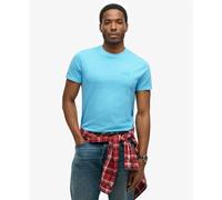 Fluorescent logo embroidered T-shirt Superdry Essential Bleu 3XL