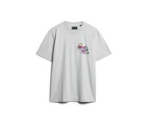 Fluorescent loose-fitting T-shirt Superdry Travel Grey L
