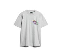 Fluorescent loose-fitting T-shirt Superdry Travel Gris L