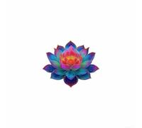 Fluorescent Lotus Sticker Neon Bathroom Decals Glow In Dark Toilet Art Waterproof Wall Stickers Gradient Flower Decor PVC for TILE Stickers Modern Bathroom Accessories Luminous Home