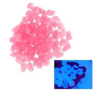 Fluorescent Luminous Stones 300Pcs for Aquarium and Garden, Resin Pebbles Glowing in Darkness, Rechargeable by Sunlight, Safe Material for Pets and Kids (shallow green)