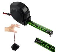 Fluorescent Steel Tape Measure, 7.5M Stainless Steel Tape Measure, Thick Wear Resistant Metric Retractable Tape Measure, Imperial and Metric Measurement with Ropes for Industrial and Home