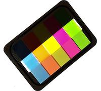 Fluorescent Sticky Note Strips, Page Markers, Self Adhesive Index Flags, Tabs (5 Strips)