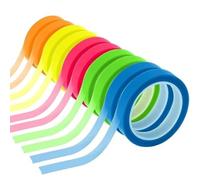 Fluorescent Sticky Note Tape Adhesive Marker Tapes Hand Tearable 0.6cm Colorful Perfect for Notes and Note