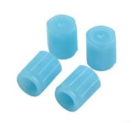 Fluorescent Tire Valve Cap Set 4PCS Luminous Plastic Covers for Cars and Bikes (Blue)