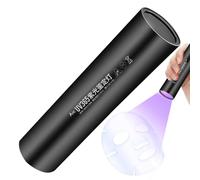 Fluorescent UV Tester - 365nm LED Flashlight, Rechargeable Counterfeit Detector Pen, Portable Inspection Device, Lightweight Torch with Focused Beam | Authenticity Checker for Bills Pet Areas Fruits