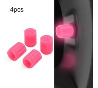 Fluorescent Wheel Valve 4PCS Night Glow Safety Fluorescent Wheel(Pink) | Stores daylight energy, glows bright at night, for durable ABS shell, protects valve stems, red blue green options