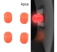 Fluorescent Wheel Valve 4PCS Night Glow Safety Fluorescent Wheel(Red) | Stores daylight energy, glows bright at night, for durable ABS shell, protects valve stems, red blue green options