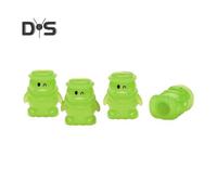 (fluorescent yellow, 4pcs) 4Pcs Penguin Shape Luminous Valve Hats Car Fluorescent Tire Valves Hats Glow In The Dark Car Motorcycle Bike Wheel Plugs Tyre Hub Cover Decor