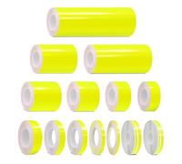 FLUORESCENT YELLOW Self-Adhesive Vinyl Pin Stripe Roll Decal Sticker Tape 9.80m 32ft - 3mm & 5mm | 1/8" & 1/5", Universally Compatible for Cars, Trucks, Vans, Motorcycles, Bikes, Arts & Crafts