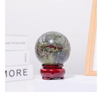 Fluorite Ball Sphere and Quartz Hand Crystal Ball Home Feng Shui Decoration Accessory Crystal Stone,Dragon Bloodstone-5cm
