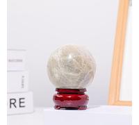 Fluorite Ball Sphere and Quartz Hand Crystal Home Feng Shui Decoration Accessory Stone,Green Moonstone-5cm Gemstone Stone
