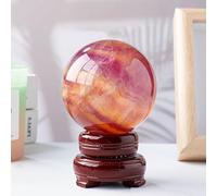Fluorite Crystal Ball Chic Decorative Ornament for Office Home,B,60~70mm