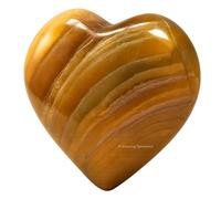 Fluorite Crystal Heart Palm Stone - Pocket Massage Worry Stone for Natural Body Chakra Balancing, Reiki Healing and Crystal Grid