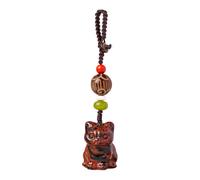 Fluorite Crystal Pendant - Crystal Pendant in the Shape of a Lucky Cat | Beautiful and Portable Necklace with Stone Pendant for Birthday, New Year, Christmas, Easter, red obsidian, Crystal