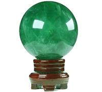 Fluorite Crystal Sphere for Feng Shui, Positive Energy Scrying Orb, Meditation Tool for Spiritual Space Purification, 150MM Green Decorative Globe