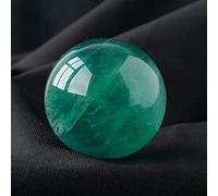 Fluorite Rough Stone Crystal Ball Rainbow for Decoration or Magic,Green Fluorite-5cm
