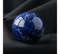 Fluorite Rough Stone Crystal Ball Rainbow for Decoration or Magic,Sapphire-5cm