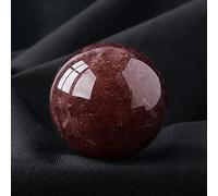 Fluorite Rough Stone Crystal Fluorite Ball Rainbow Fluorite Ball for Decoration or Crystal Magic,Strawberry Crystal-5cm