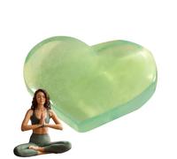 Fluorite Stone- Heart Shape Crystal Tumbled Stones | Green Healing Crystals | Amethyst, Carved, Reiki Pocket Gemstones, Natural Rock