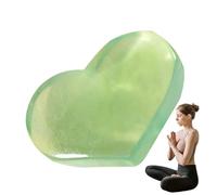 Fluorite Tumbled Stones - Heart Shaped Polished Gems, Natural Green Healing Rock, Smooth Pocket Minerals Set | Reiki Energy Decoration for Meditation, Dark