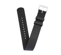 Fluoro Rubber Band Hook And Loop Canvas Texture Straps For Tudor Watches, Durable Single Pass One-Piece Replacement Watch Band Strap For Men & Women (Black, 20mm)
