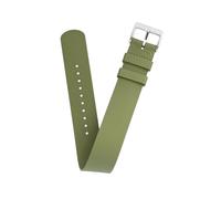 Fluoro Rubber Band Hook And Loop Canvas Texture Straps For Tudor Watches, Durable Single Pass One-Piece Replacement Watch Band Strap For Men & Women (Green, 21mm)