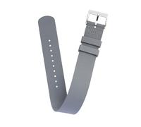Fluoro Rubber Band Hook And Loop Canvas Texture Straps For Tudor Watches, Durable Single Pass One-Piece Replacement Watch Band Strap For Men & Women (Grey, 21mm)