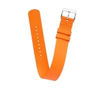 Fluoro Rubber Band Hook And Loop Canvas Texture Straps For Tudor Watches, Durable Single Pass One-Piece Replacement Watch Band Strap For Men & Women (Orange, 20mm)
