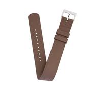 Fluoro Rubber Band Hook And Loop Canvas Texture Straps For Tudor Watches, Durable Single Pass One-Piece Replacement Watch Band Strap For Men & Women (Brown, 21mm)