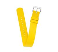Fluoro Rubber Band Hook And Loop Canvas Texture Straps For Tudor Watches, Durable Single Pass One-Piece Replacement Watch Band Strap For Men & Women (Yellow, 22mm)