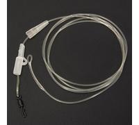Fluorocarbon Carp Leaders Designed with Quick Change Swivels and Fishing Tackle Safety Clips for Robust Fishing Line Connections (white)