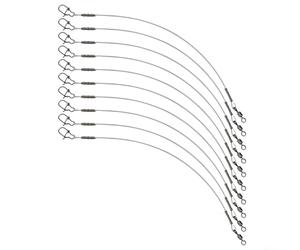 Fluorocarbon Fishing Leaders Lines, 10pcs Set Designed for Fishing Enthusiasts, Quick Snap with Swivel and Pressure Test Fastlock 7kg 18kg (7KG 15CM)