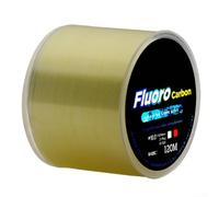 Fluorocarbon Fishing Line 120M Low Visibility Leader Material High Abrasion Resistance Tackle Soft Supple Casting String Fast Sinking Lure for Saltwater Bass Pike Perch(6.0 Yellow)
