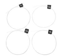 Fluorocarbon Strings Set Premium Durable Universal Ukulele Guitar Strings Enhanced Tone Noise Reduction for Soprano Concert Tenor Ukuleles 21 23 26 Inches 4Pcs Transparent Reddish (TX-1)