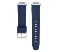 Fluororubber Rubber Watch bands Strap Compatible with For Casio GM-S2100 GMA-S2100 GM-S5600 LF-20W LF-30 LF-30W GMA-P2100 LF-20 (silver blue)
