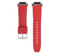 Fluororubber Rubber Watch bands Strap Compatible with For Casio GM-S2100 GMA-S2100 GM-S5600 LF-20W LF-30 LF-30W GMA-P2100 LF-20 (black red)